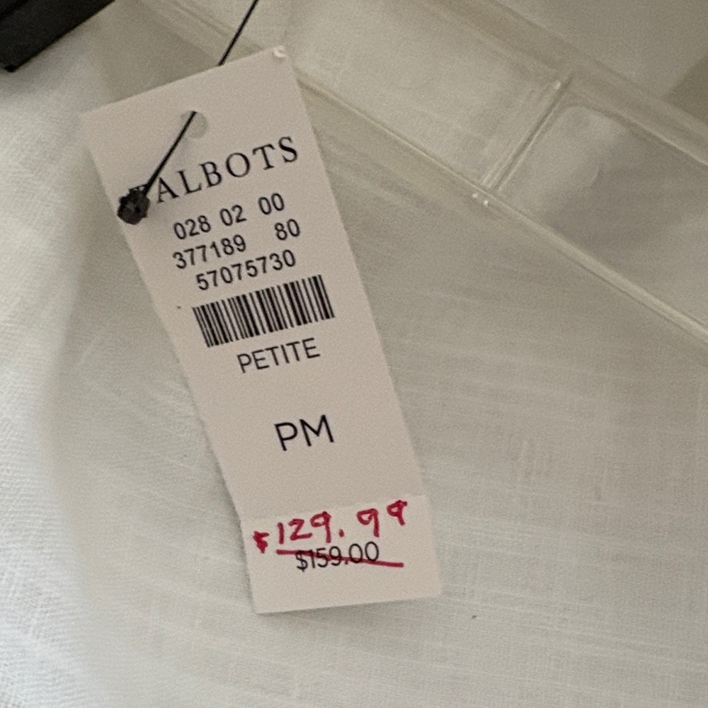 Talbots Petite White Skirt